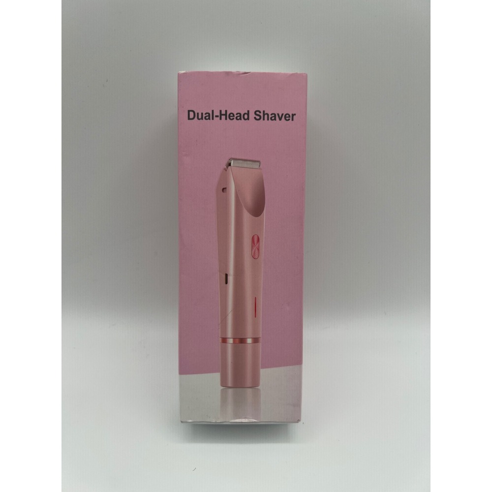 Rose Gold Dual-Head Shaver Waterproof IPX7 Rechargeable Body Hair Trimmer New